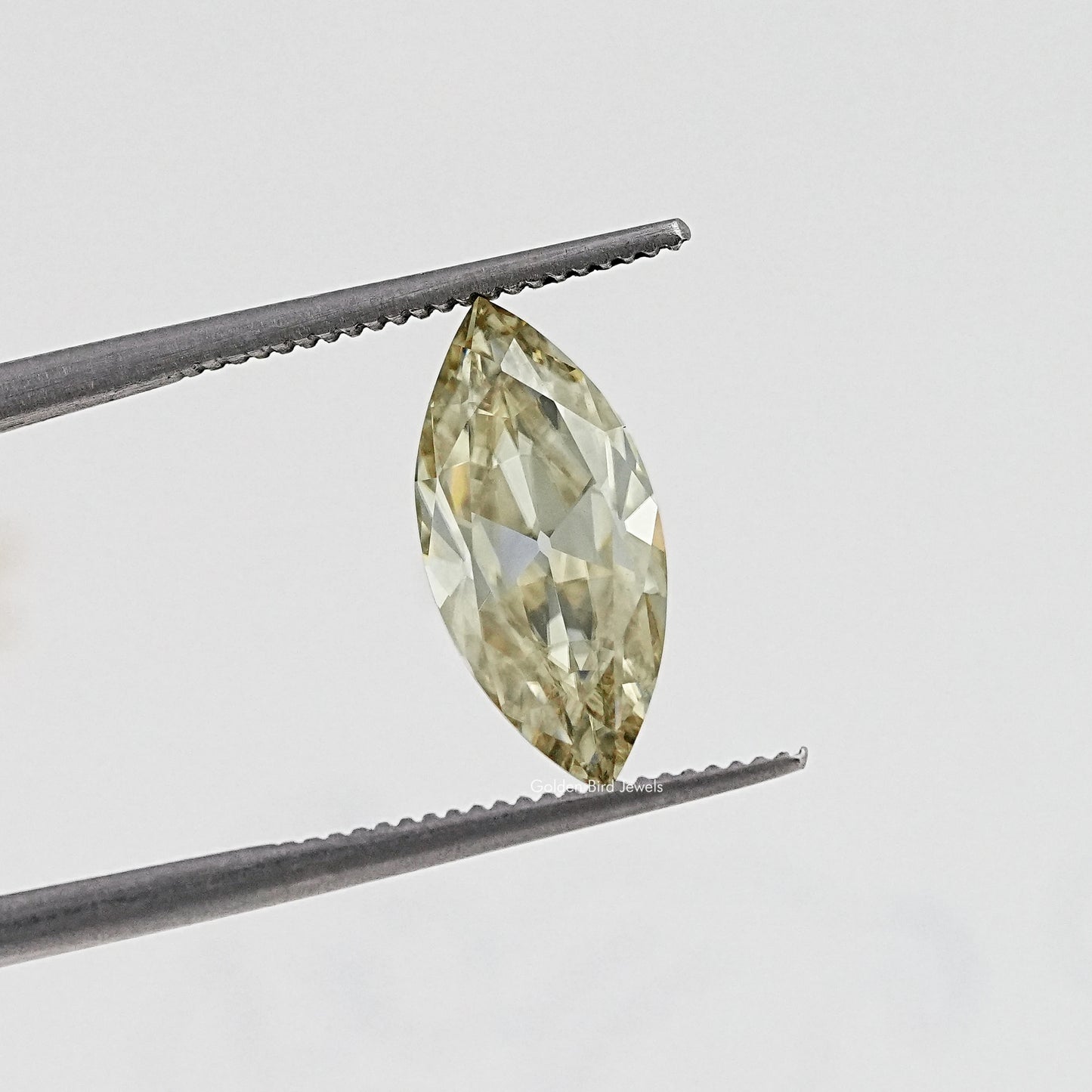 Back View Of Old Mine Marquise Cut Loose Moissanite Stone