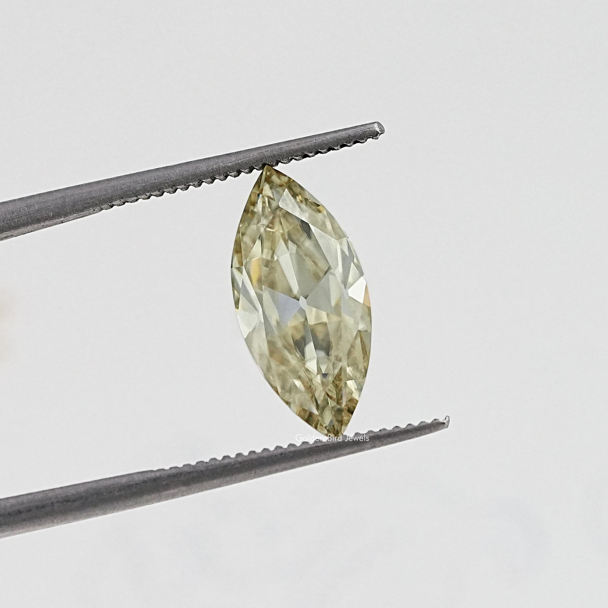 Back View Of Old Mine Marquise Cut Loose Moissanite Stone