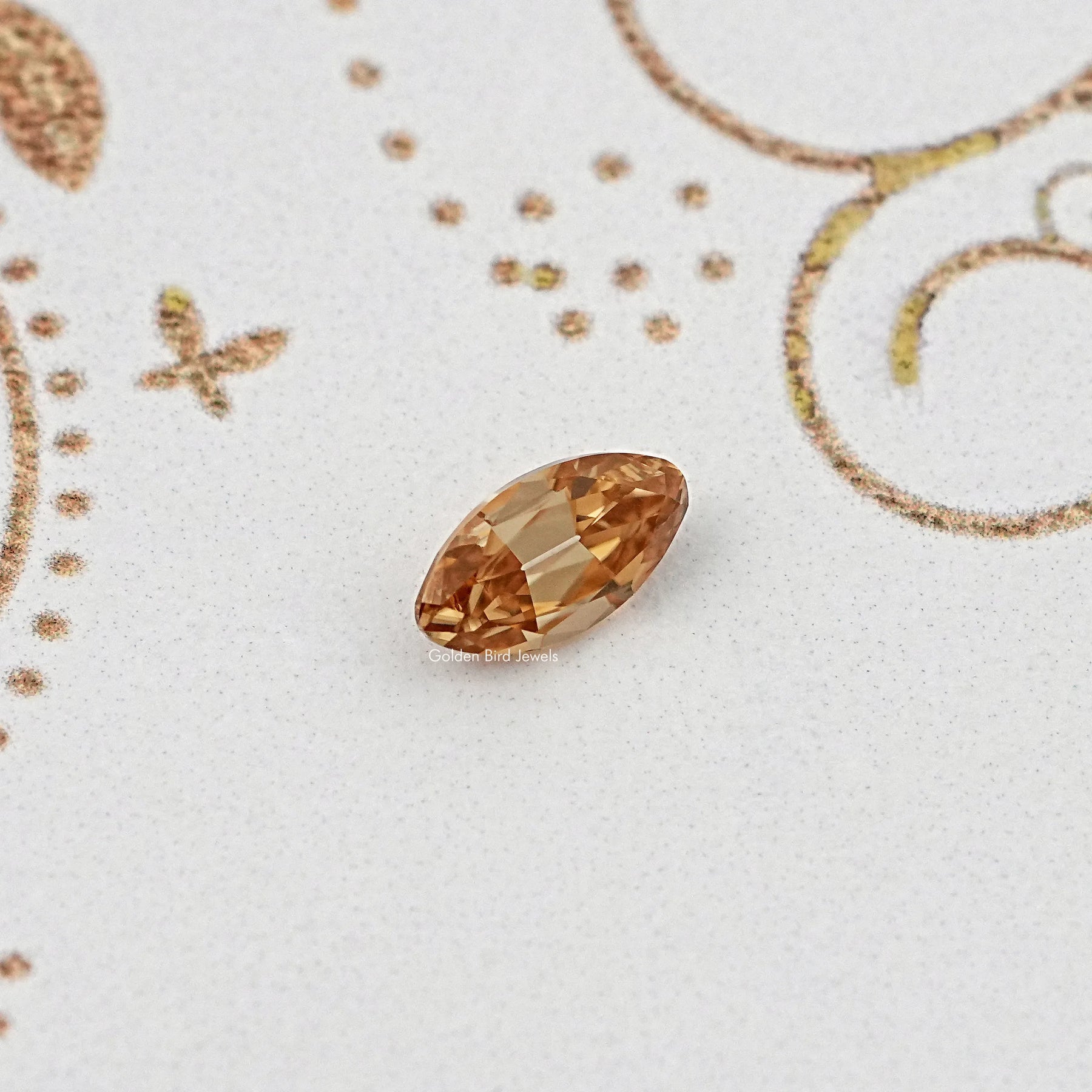 Back View Of Old Mine Moval Cut Loose Moissanite Stone 