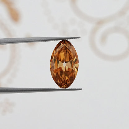 In Tweezer View Of Old Mine Moval Cut Loose Moissanite Stone