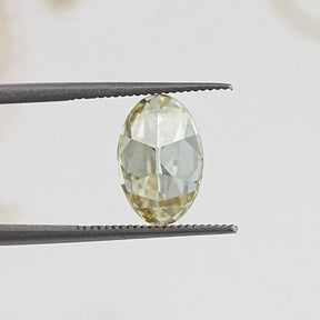 Back View Of Old Mine Oval Cut Loose Moissanite Stone 