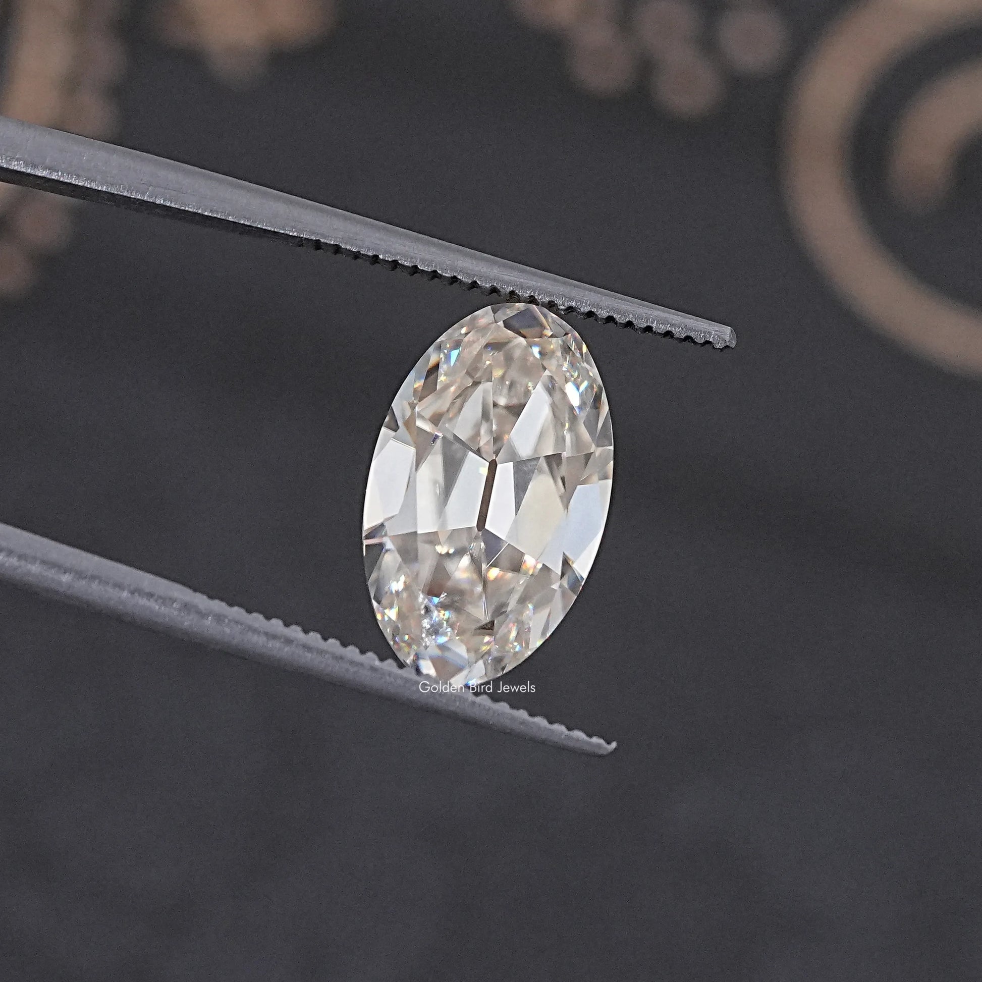 Old Mine Oval Cut Loose Moissanite Stone