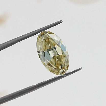 Back View Of Old Mine Oval Cut Loose Moissanite Stone 