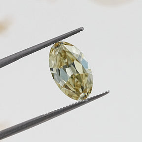 Back View Of Old Mine Oval Cut Loose Moissanite Stone 