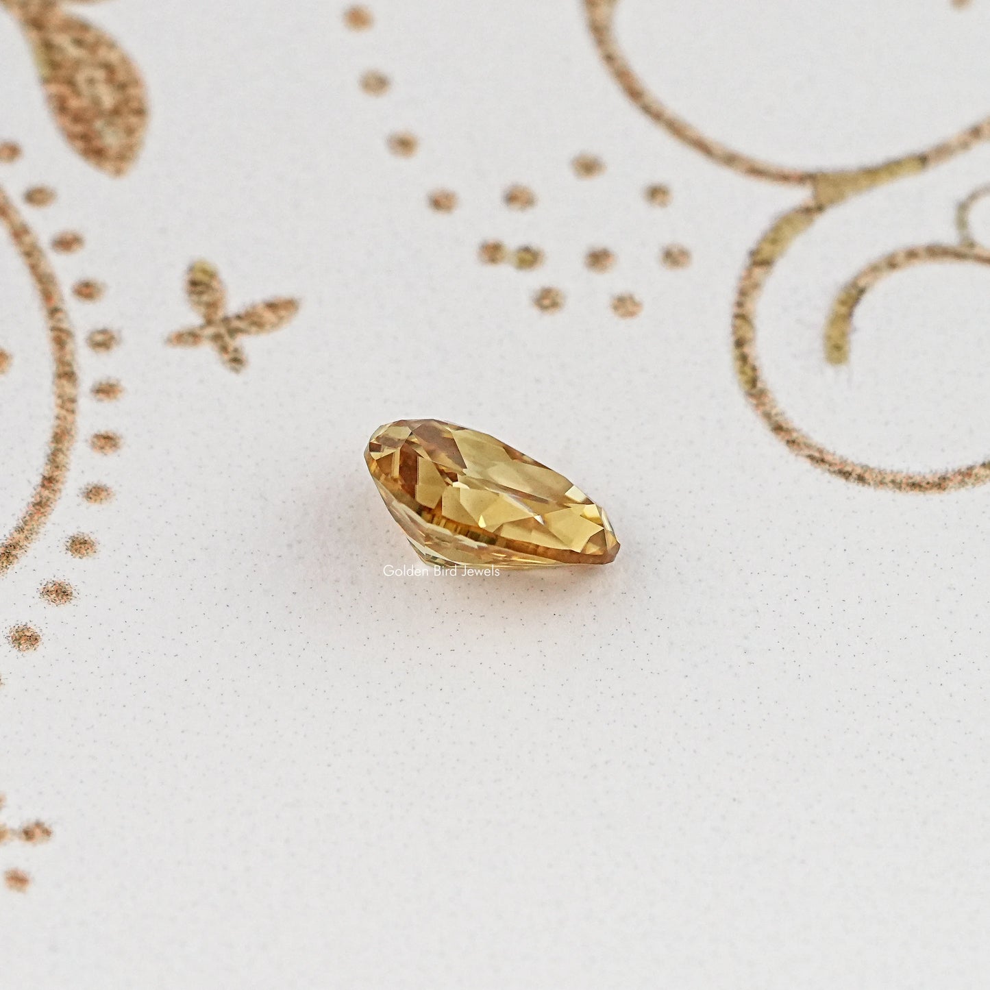 Side View Of Old Mine Pear Cut Loose Moissanite Stone