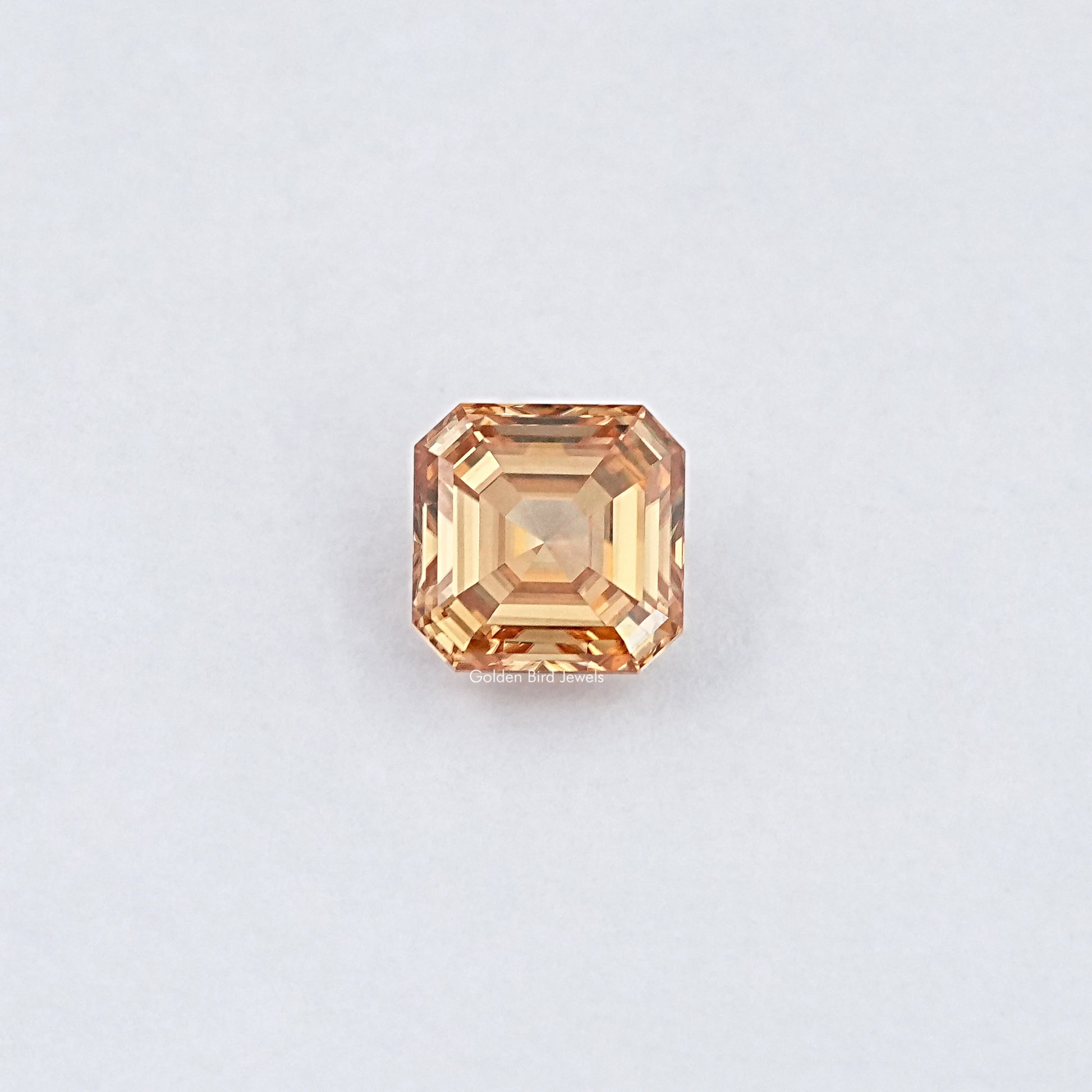 View of Orange Moissanite loose stone 
