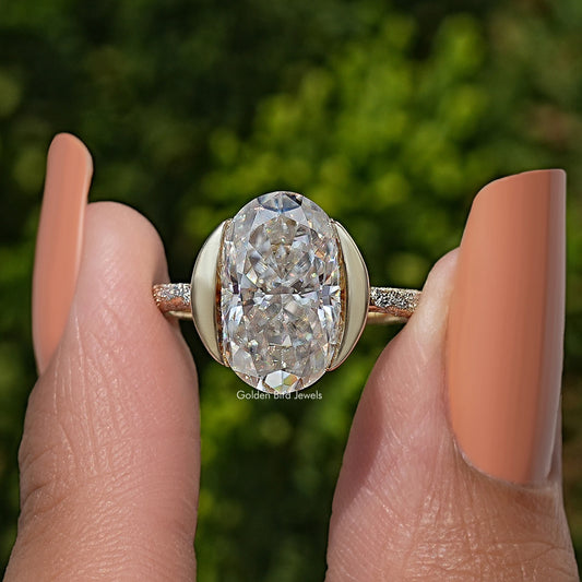 Oval Cut Moissanite Solitaire Ring