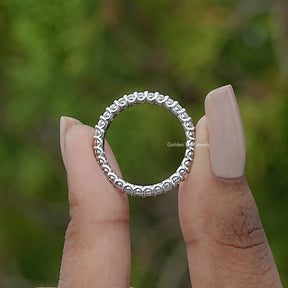 Back View Of Oval Shaped Moissanite Ring