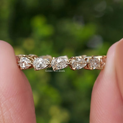 Pear Eternity Band Lab Grown Wedding Band