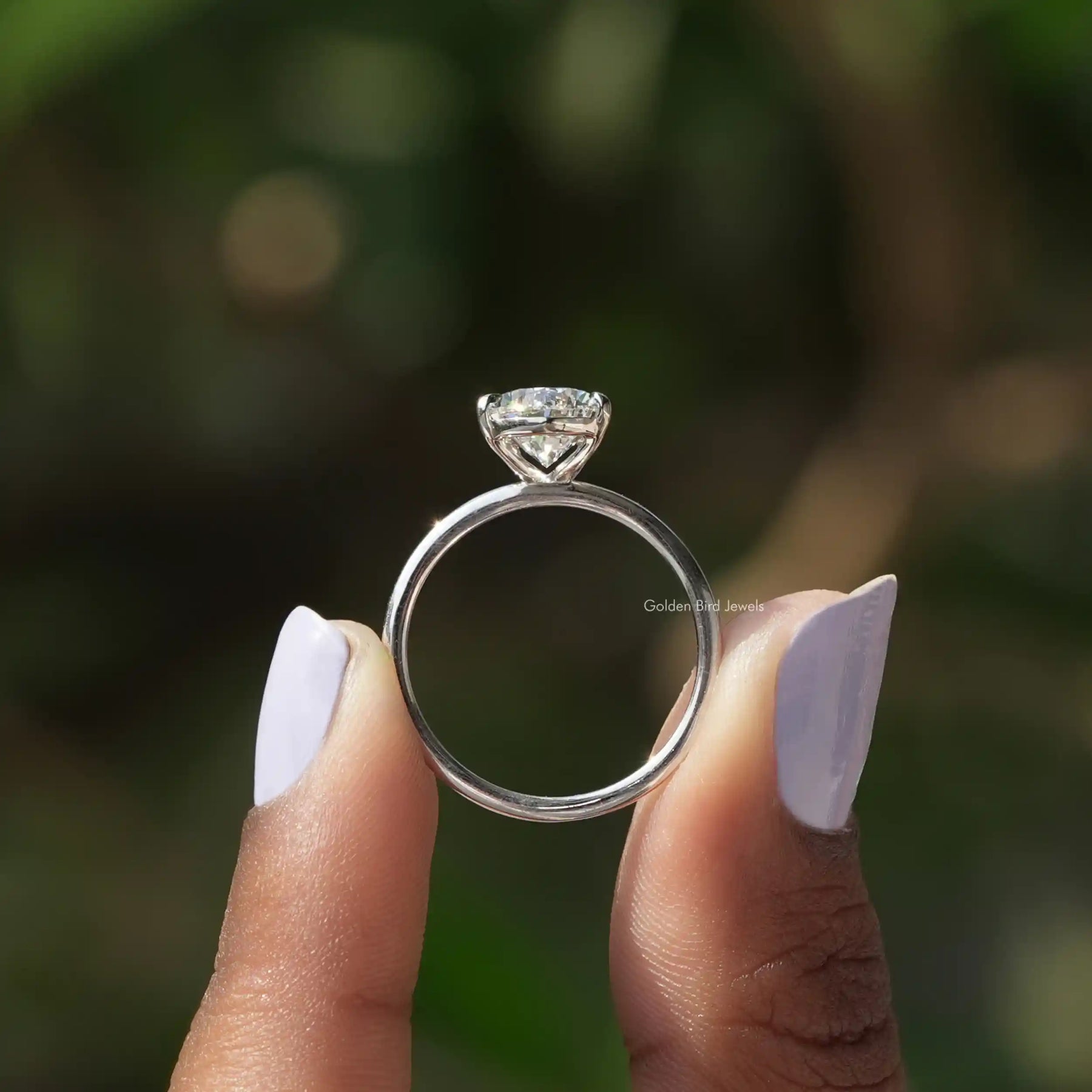 [Pear Shaped Diamond Engagement Ring]-[Golden Bird Jewels]