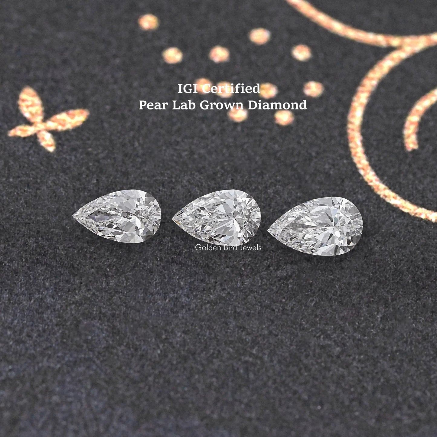 IGI Certified Pear Cut Loose Lab Diamond
