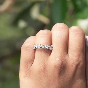 Multi Shape Pear-Princess Moissanite Eternity Band