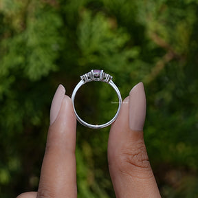 Pink Tourmaline Oval Gemstone Engagement Ring