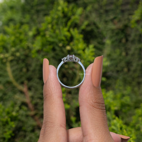 Pink Tourmaline Oval Gemstone Accent Stone Ring