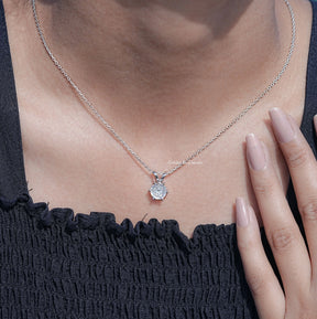 Moissanite Portuguese Cut Customized Pendant For Women