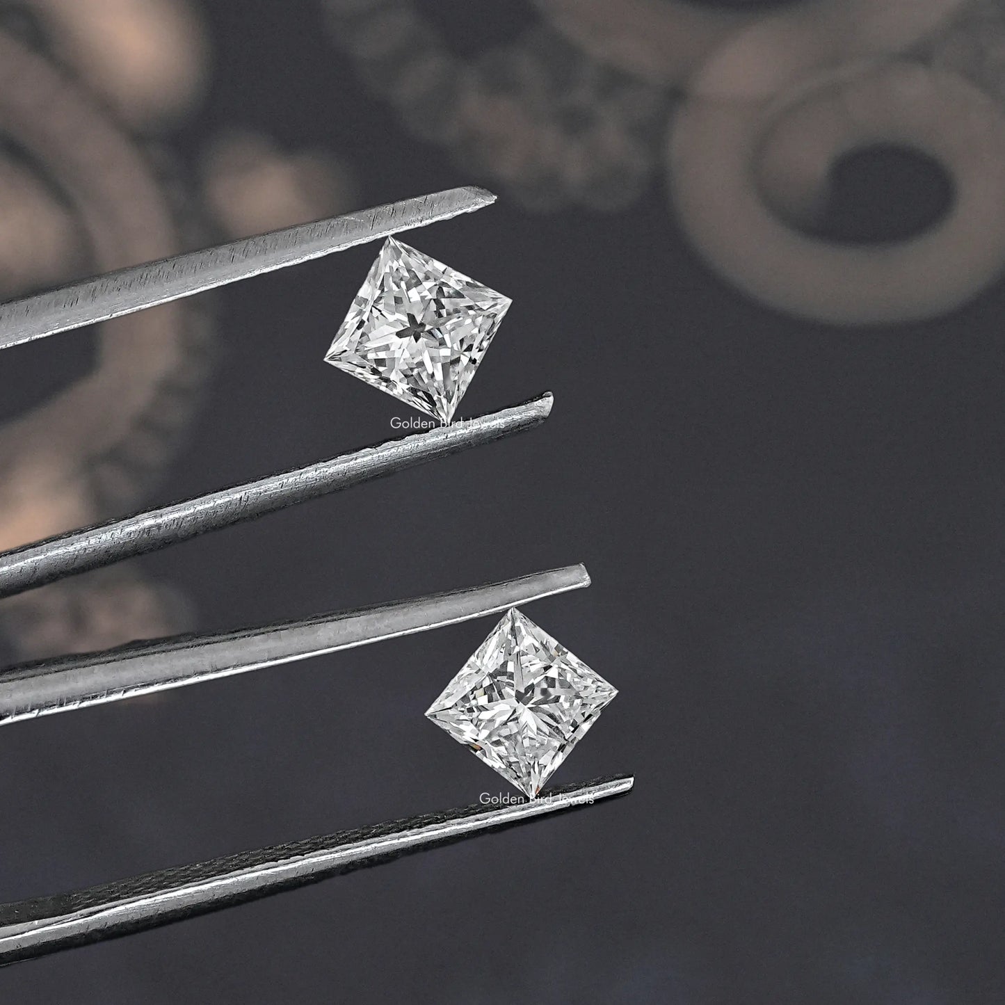 Princess Cut Lab Grown loose Diamond Pair