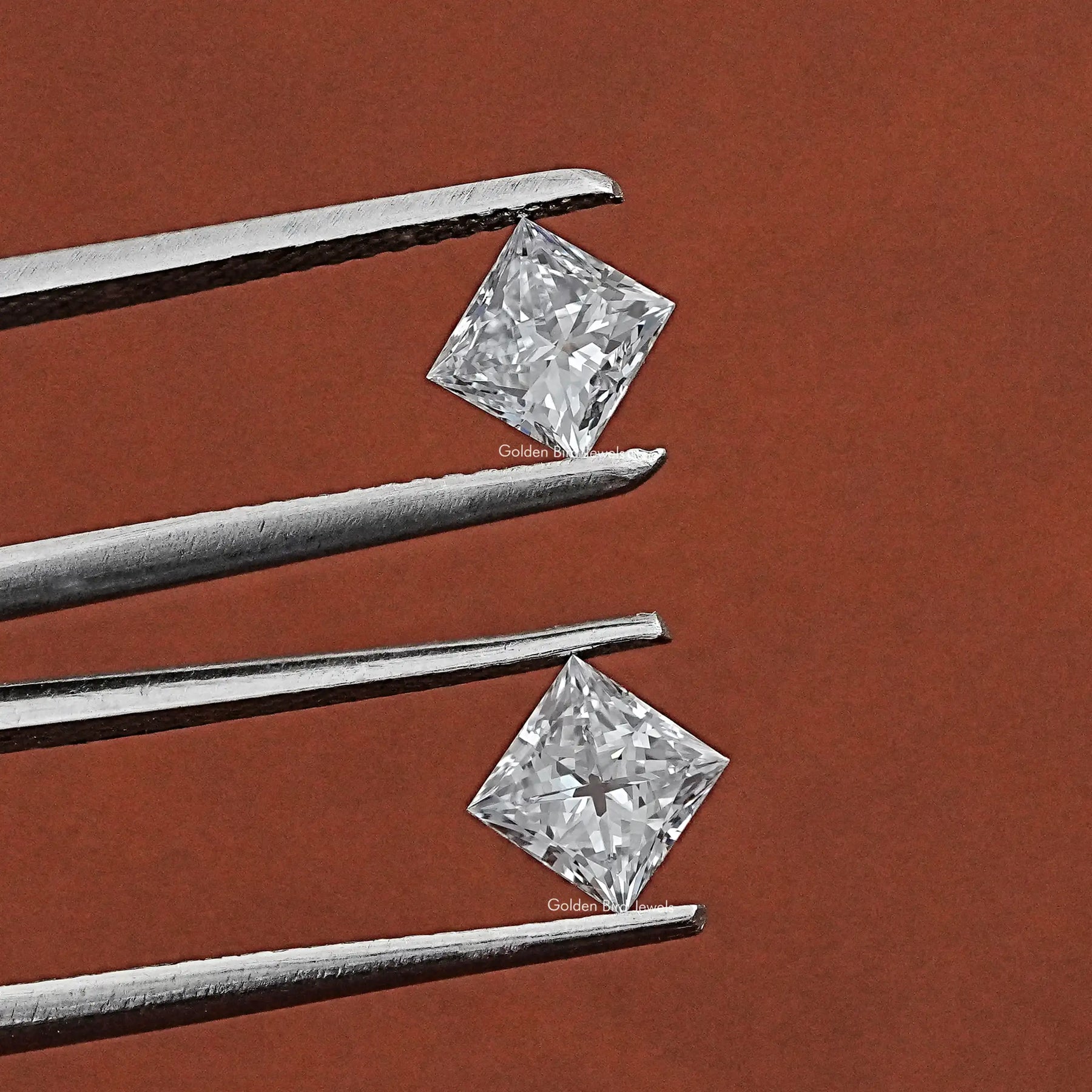 Princess Cut Lab Grown loose Diamond Pair