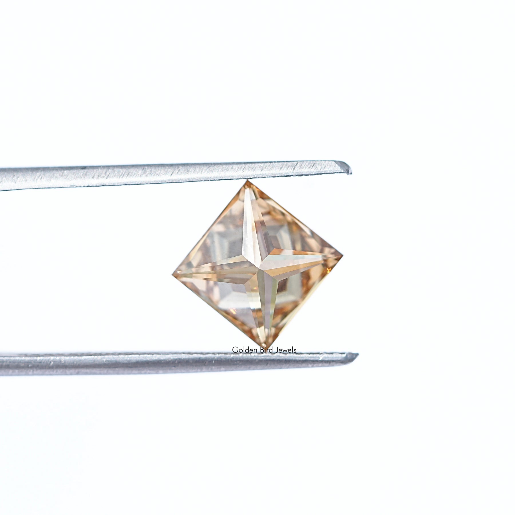 [Orange Princess Cut Loose Moissanite Stone]-[Golden Bird Jewels]