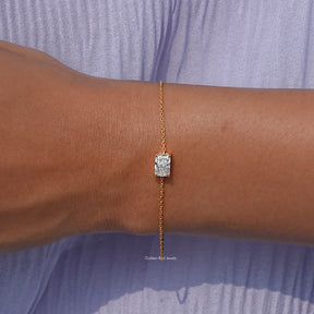 Radiant Solitaire Lab Diamond Chain Bracelet