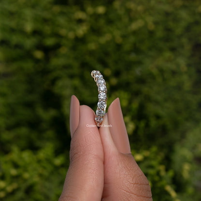 Round Cut Lab Diamond  Eternity Wedding Band
