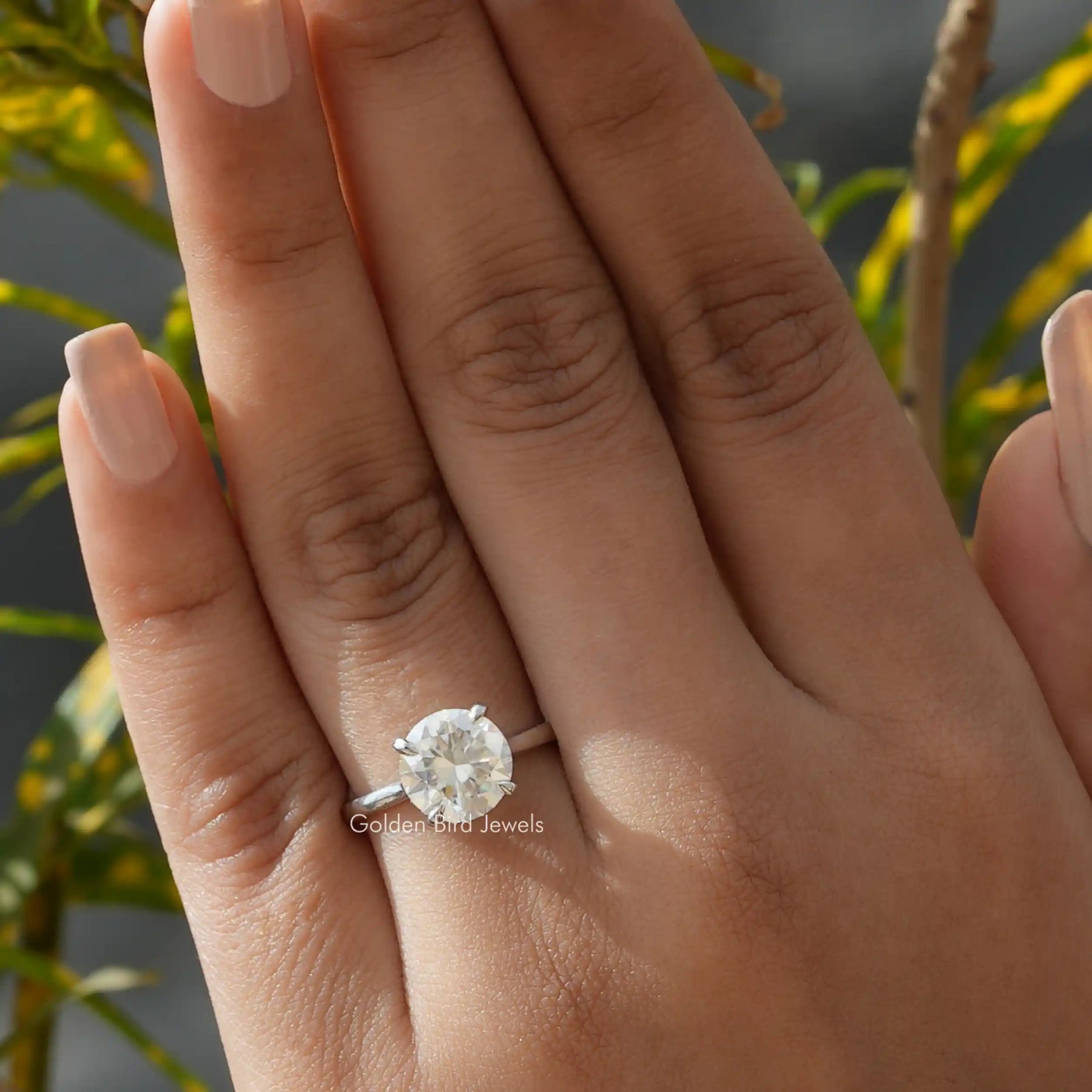 Round Cut Lab Grown Diamond Bridal Ring Set