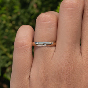 Top View OfMoissanite Flush Set Band
