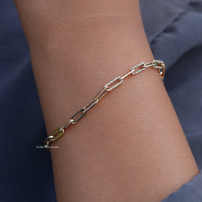 [Lab Diamond Round Shaped Bracelet]-[Golden Bird Jewels]