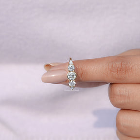 Round Lab Diamond Five Stone Ring