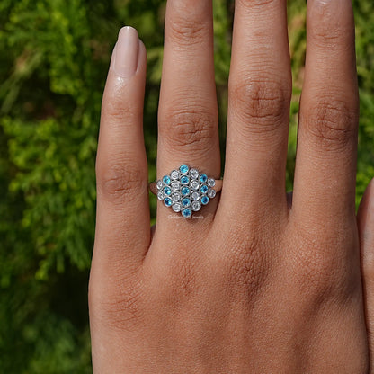Top view of Round Cut Lab Diamond Ring 