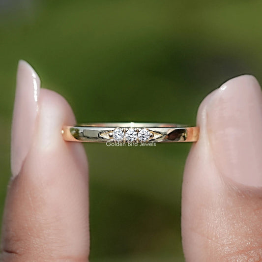 Round Cut Lab Diamond Lacie Eternity Band