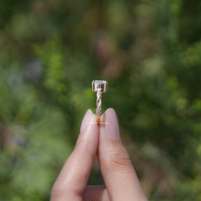 Round Lab Diamond Twisted Shank Accent Ring