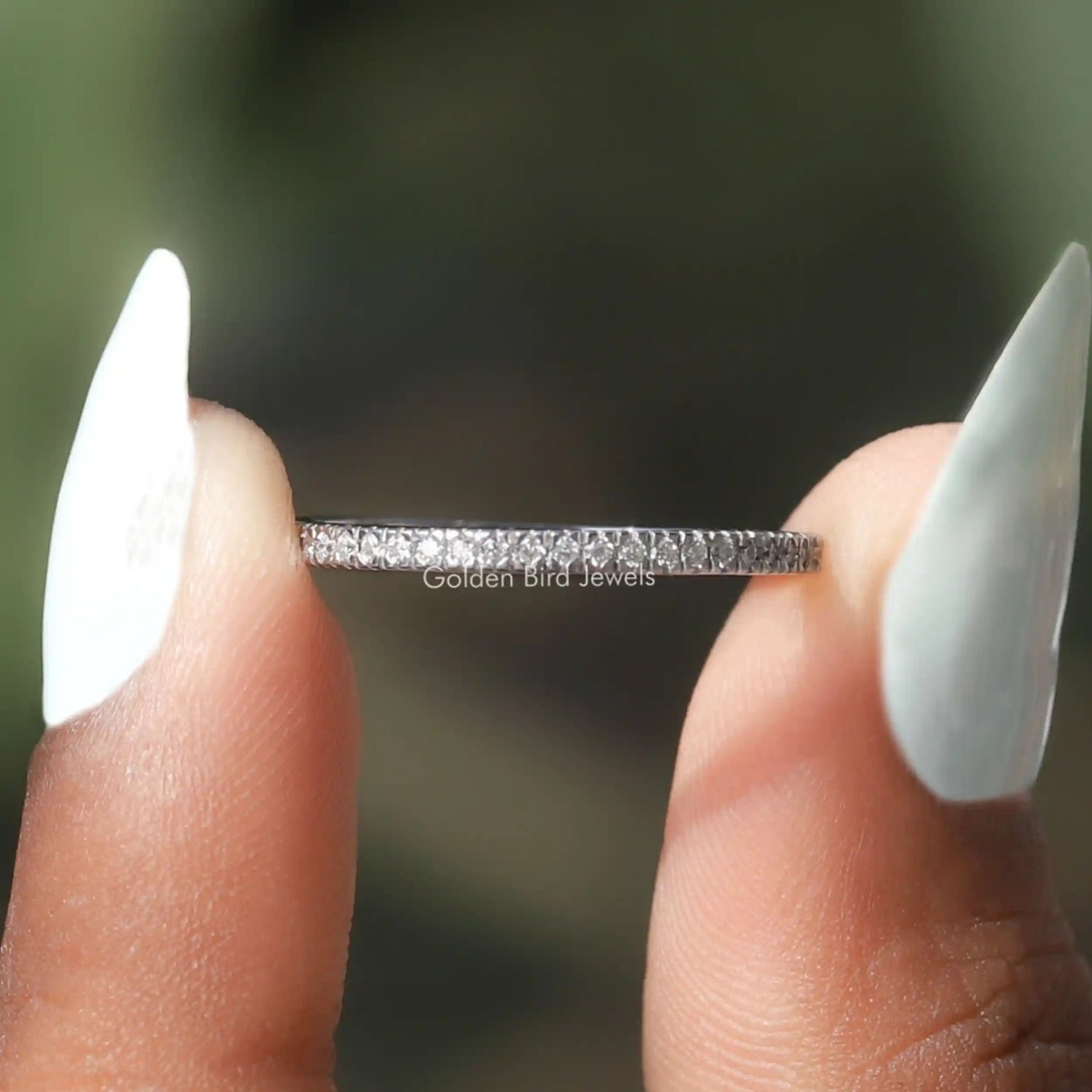 Round Cut Moissanite Eternity Band