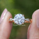 Round Lab Diamond Twisted Shank Accent Ring