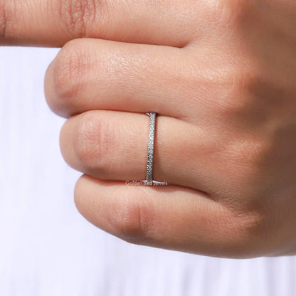 Round Cut Moissanite Eternity Band