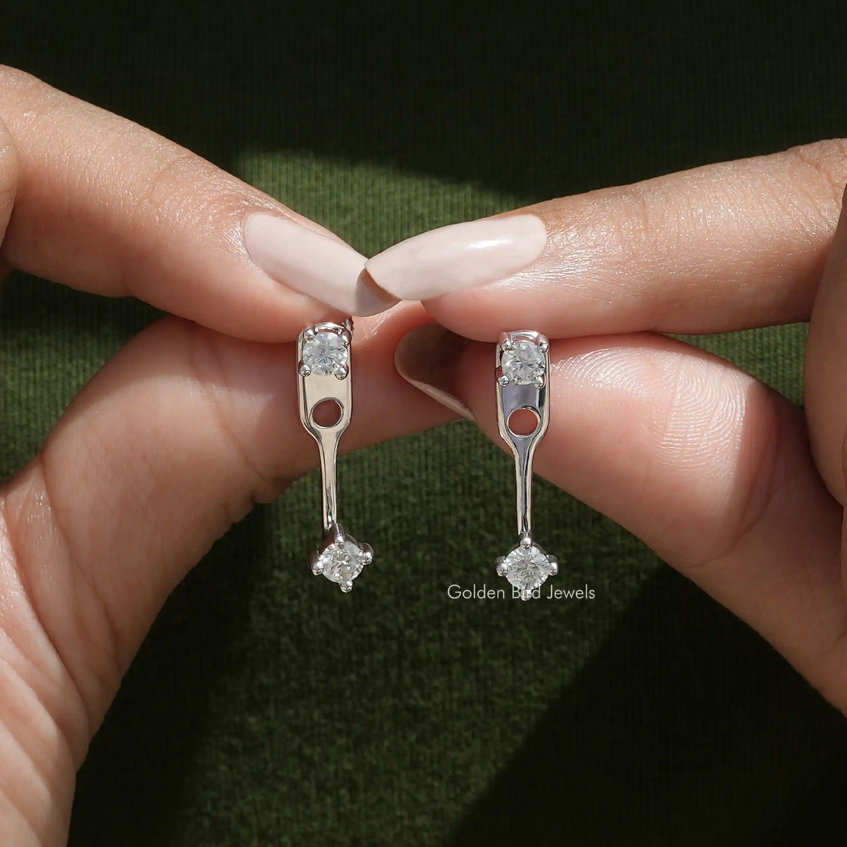 Party Wear Radiant Cut VVS Moissanite Diamond Stud Earrings