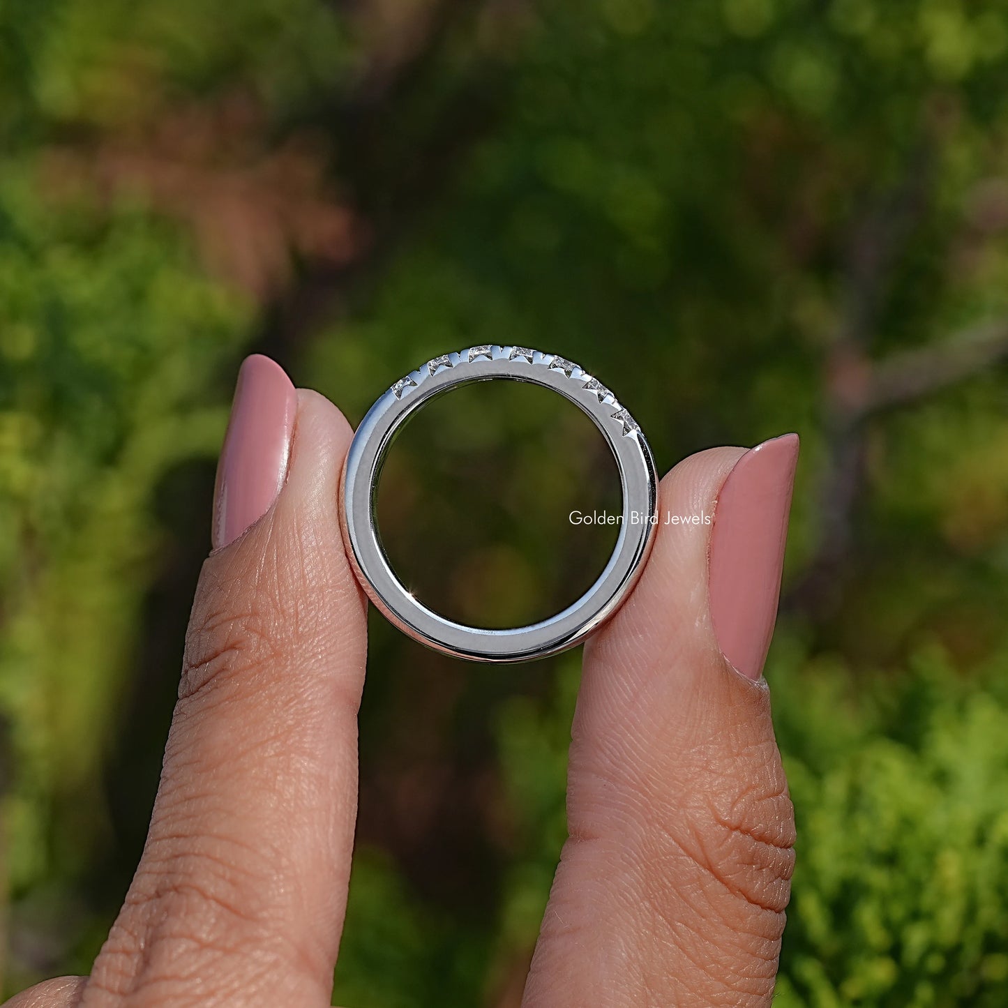 Back View Of Lab Diamond Engagement Ring
