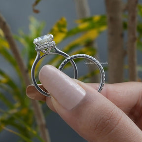 Round Cut Lab Grown Diamond Bridal Ring Set