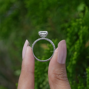 [Lab Grown Radiant Cut Engagement Ring]-[Golden Bird Jewels]