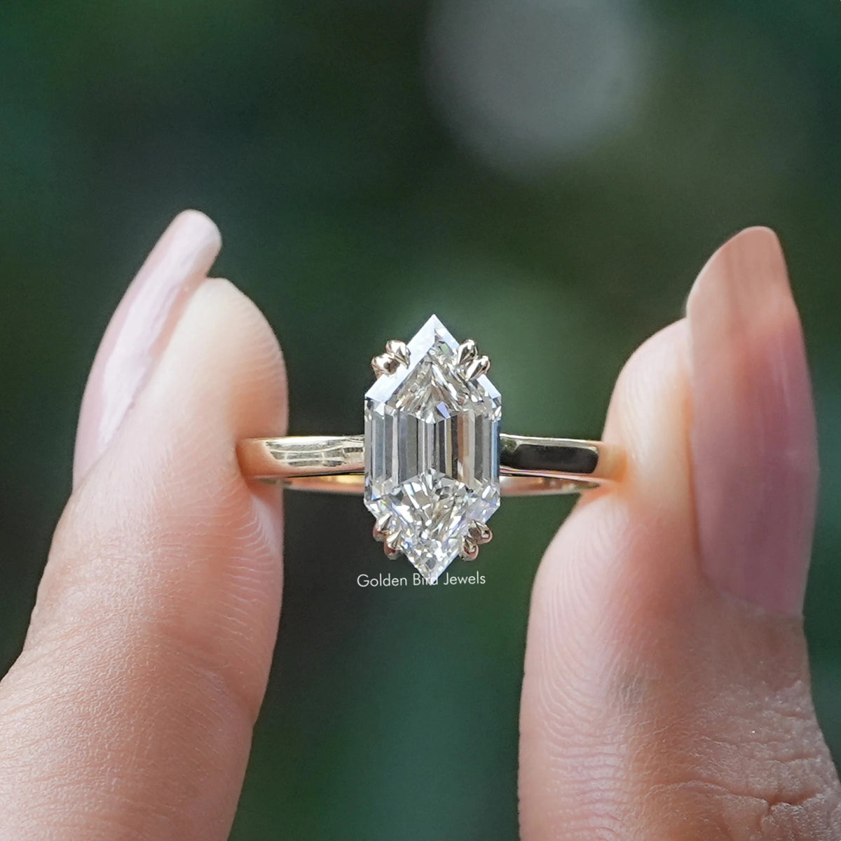 Step Cut Dutch Marquise Lab Diamond Ring