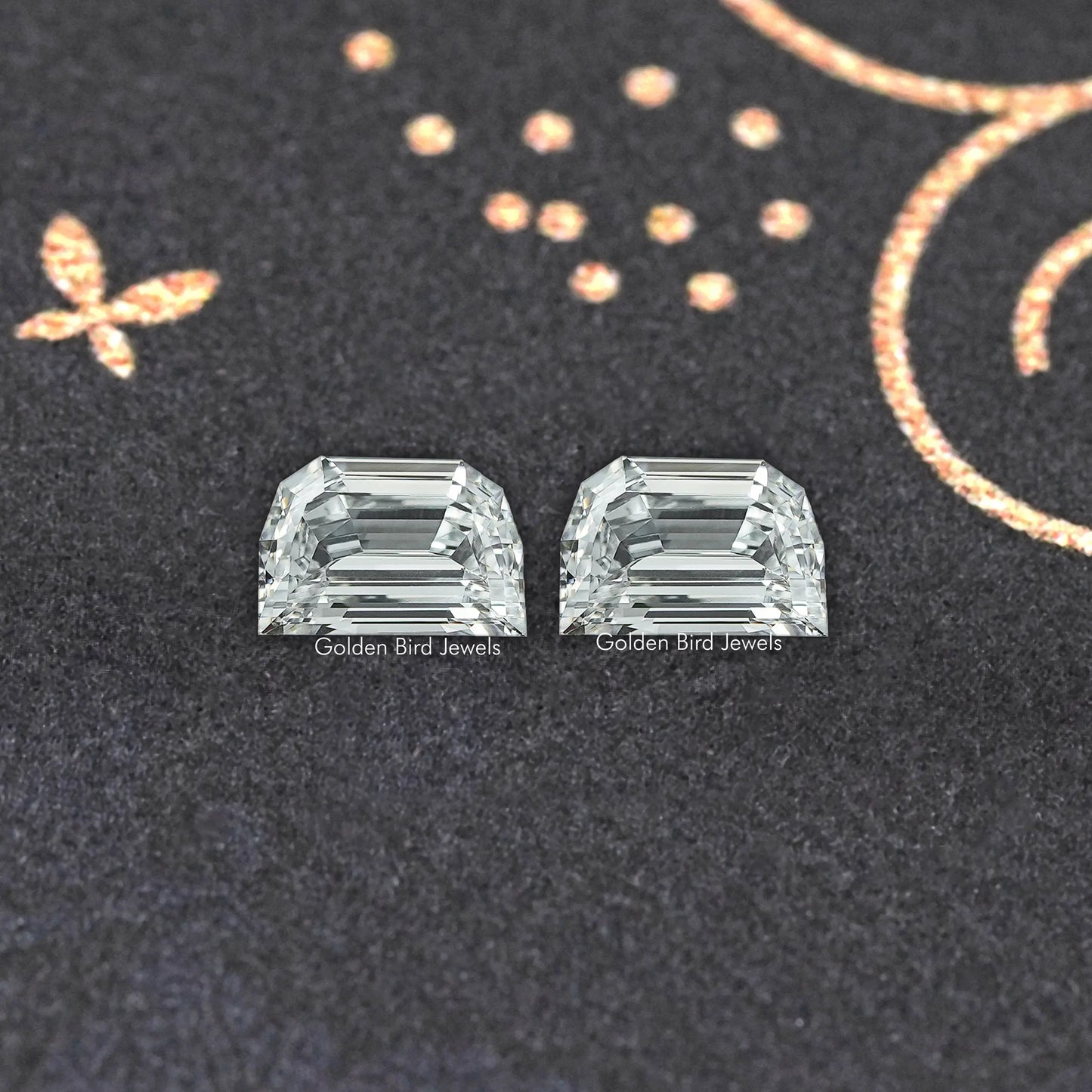 Step Cut Half Moon Lab Grown Diamond
