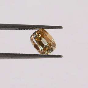 [This cushion cut loose moissanite stone crafted with yellow color]-[Golden Bird Jewels]