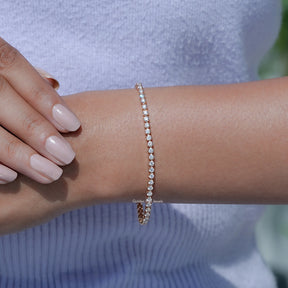 Lab Grown Round Diamond Tennis Bracelet