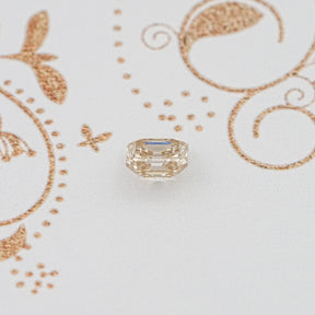 Detailed View Of Old Mine Asscher Cut Loose Moissanite Stone