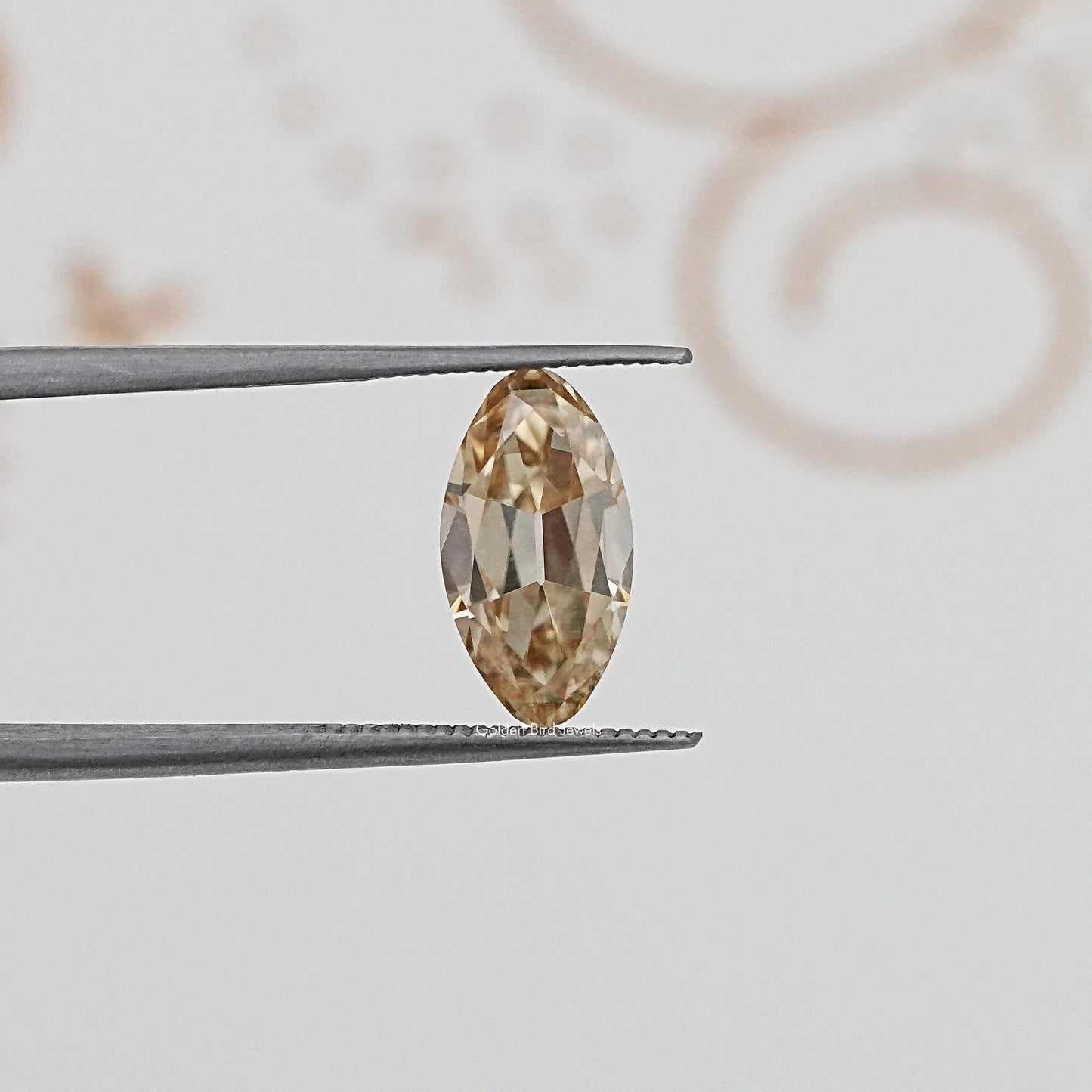 In Tweezer View Of Old Mine Moval Cut Loose Moissanite