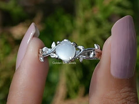 YouTube Video Of Moonstone Round Gemstone Solitaire Ring