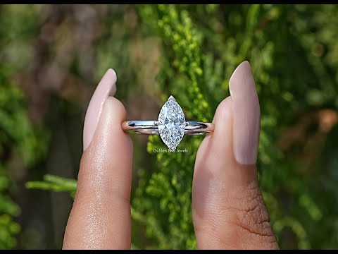 Marquise Cut Lab Grown Diamond Solitaire Ring