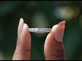 [YouTube Video Of Baguette Cut Moissanite Eternity Wedding Band]-[Golden Bird Jewels]