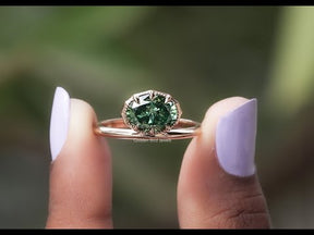 You Tube Video Of Green Oval Moissanite Solitaire Ring