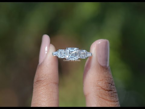 Asscher And Tapered Baguette Cut Five Stone Ring