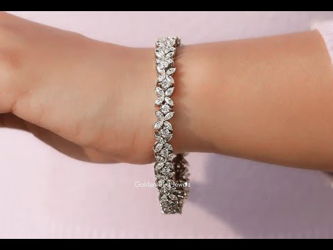 Marquise And Round Lab Diamond Multi Stone Bracelet